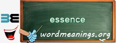 WordMeaning blackboard for essence